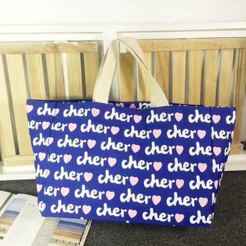 Plus size thickening canvas shopping bag pear ch r shopping bag one shoulder bag eco-friendly bag