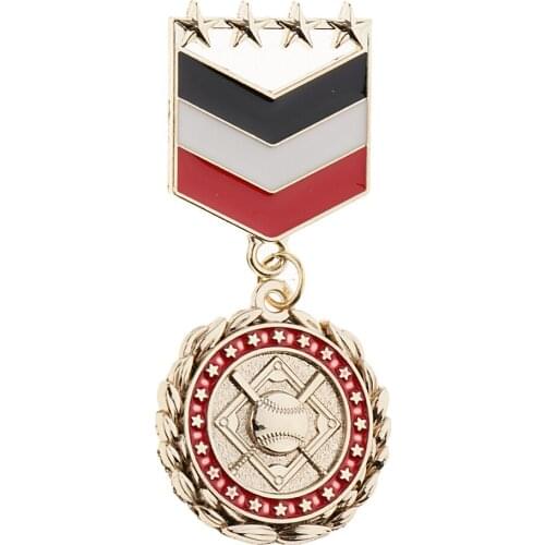 Vintage Star BADGE Military Medal Brooch Pin Lapel Epaulet Jewelry