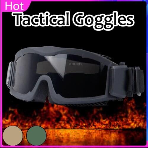 Military Tactical Goggles Night Vision Airsoft Paintball Hunting Sunglasses Windproof Shooting CS War Game Protective Eyewear