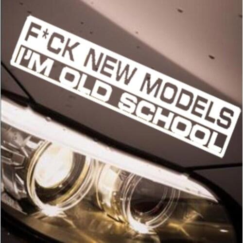 OLD SCHOOL Funny Bumper car Sticker Vinyl Decal JDM Car Truck for JEEP Van bike offroad da-0098u YC025 waterproof pull flower