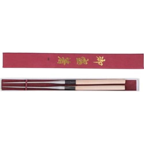 1 Pair Japanese Sushi Chopsticks with Wood Handle Cooking Chopsticks Tableware Serving Utensils