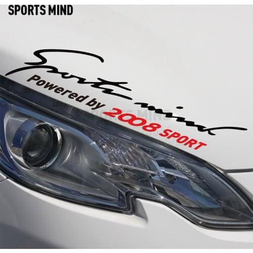 10 Pieces Sports Mind Car-Styling On Car Lamp Eyebrow automobiles Car Sticker Decal For Peugeot 2008 car accessories