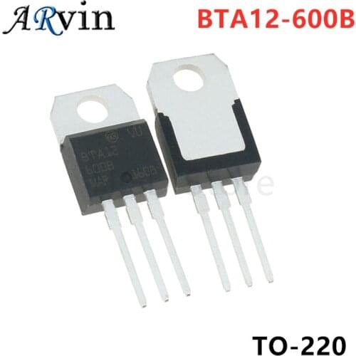 10PCS BTA12-600B TO-220 BTA12-600 TO220 BTA12 new and original IC