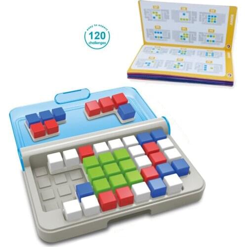 120 Challenges IQ Focus 3D Puzzle Logical thinking Building Travel Game with Portable Case featuring Educational Toys for Kids