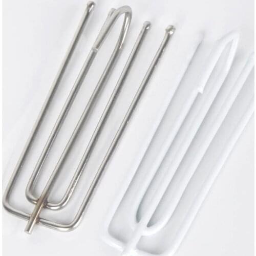 15PCS Metal Four Fork Curtain Tape Hook Curtain Cloth Ring Clamp Tracks DIY Home Curtain Accessories