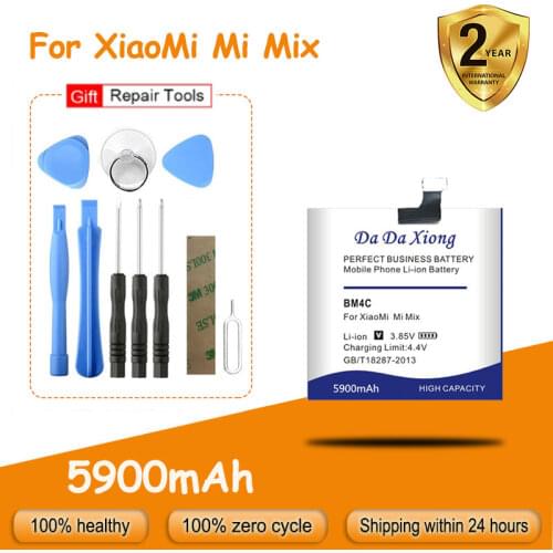 High capacity 5900mAh BM4C Battery for Xiaomi Mi Mix mobile phone Replacement batteries + free tools