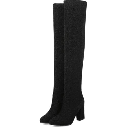 Big Size Simple and fashionable pointed boots thigh high boots knee high boots over the knee boots women ladies boots