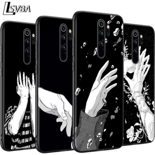 Bright Black Cover Black Style Art Hand For Xiaomi Redmi Note 9 9S 8T 8 7 6 5A 5 4X 4 Pro Max Phone Case
