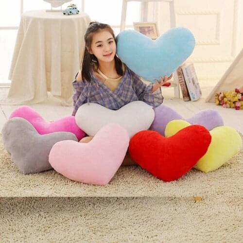 40cm Heart Shape Square Decorative Throw Pillow PP Cotton Soft Sofa Cushion Room Decoration Creative Doll Lover Gift
