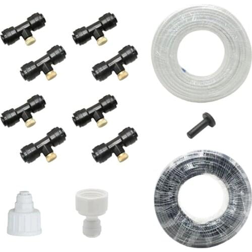 Low Pressure Misting Cooling System Kit Atomizing Nozzles 6mm Slip lock Quick Connectors Humidify Watering Sprayer