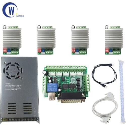 CNC system control system kit, 1pcs5 axis breakout board +4*Silver driver 6600，Buy as soon as possible