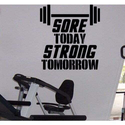 Beauty GYM Cartoon Wall Decals Pvc Mural Art Diy Poster For Living Room Bedroom Home Party Decor Wallpaper