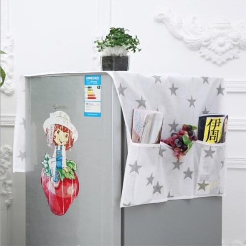 Kitchen Refrigerator dust cover Dustproof And Fume Protection Non-woven Fabric Dust Cover With 6 Storage Bags