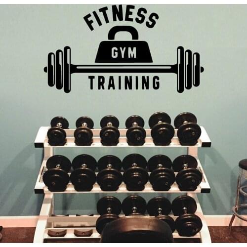 Hot GYM Cartoon Wall Decals Pvc Mural Art Diy Poster For Home Decor Living Room Bedroom Wall Art Decal