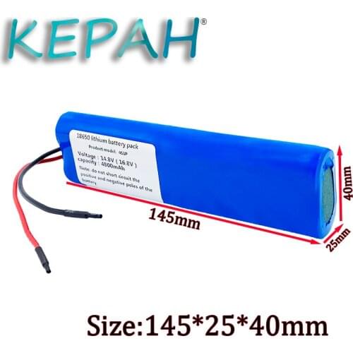 Lithium 14.8V 4800mAh Battery 14.8V-16.8V 4S1P 18650 4800mAh with PCB18650 with lead wires