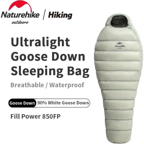Naturehike FIREWORKS Goose Down Mummy Sleepingbag 9℃~-9℃ Outdoor Winter Thickened 850Fp Ultralight 430g Portable Adult Keep Warm