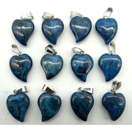 Natural Stone lapis Opal tiger eye Quartz Crystal aventurine Talismans pendant for diy Jewelry making necklace Accessories24pcs