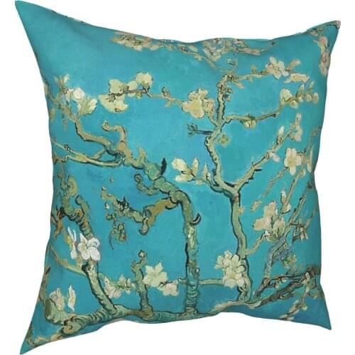 Van Gogh Vincent Almond Blossoms Pillowcover Decoration Art Impressionism Cushions Throw Pillow for Home Double-sided Printing