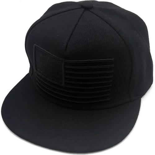Brand Stars and Stripes Embroidery Cool Flat Bill Baseball Cap Men Gorras Snapbacks 3D Flag Hat Ourdoor Hip Hop Baseball Cap