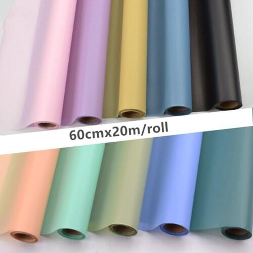 60cmx20m Solid color Waterproof Flower Wrapping Papers Bouquet Wedding Christmas Decoration Paper Gift Wrapping Papers Material