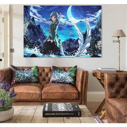 Anime Girls Mermaids Touhou Canvas Art Poster and Wall Art Picture Print Modern Family Bedroom Decor Posters