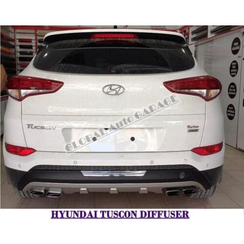 For Hyundai Tucson 2015 2016 2017 2018 2019 2020 Diffuser Extension Rear Bumper Attachment Car Styling Auto Accessory Exhaust