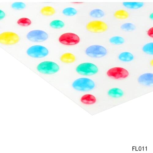 AZSG Sugar Sprinkles Self-adhesive Enamel Dots Resin Sticker for Scrapbooking/ DIY Crafts/ Card Making Decoration FL-001