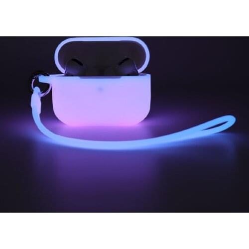 Luminous Silicone Case with Rope for Apple Airpods Pro 3 Shockproof Protective Case Earphone Protector Box for Air Pods Pro
