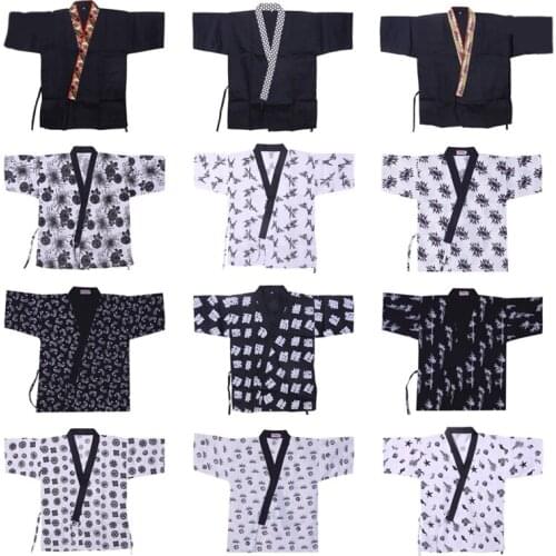 Vtements De Travail Japonais Pour Restaurant De Sushi Uniformes De Chef De Service Alimentaire Kimono Manches Courtes Imprim