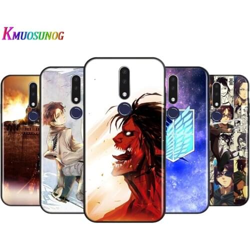 Bright Black Cover Attack on Titan for OPPO Reno 4 3 Pro 10X Zoom 2 Z F ACE X2 Pro 5G A5 A9 2020 Phone Case