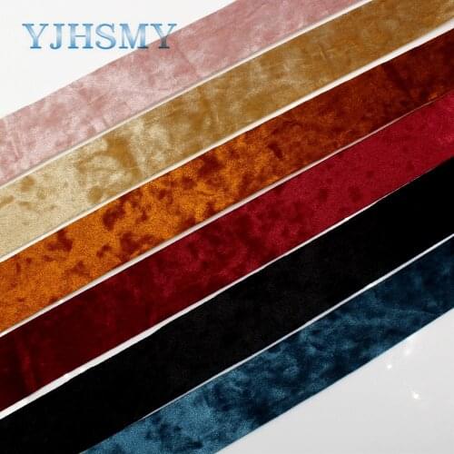 YJHSMY I-181103-85,2yards/lot,25mm Advanced material flannel ribbon DIY handmade bow headdress gift wrap wedding decoration