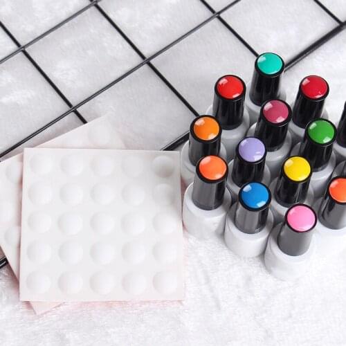 1 pc Plastic Label Sticker Nail Art Tools Practice Hand UV Gel Color Button White Color Adhesive Plaster Manicure Gel Polish