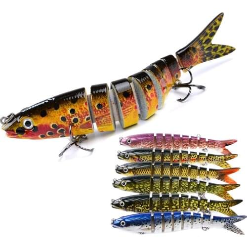 1pcs Multi-Section Fishing Lure 13.5cm 19g Fishing Hard Bait Crankbait 4# Treble Hook Wobbler Bass Pike Artificial Swimbait
