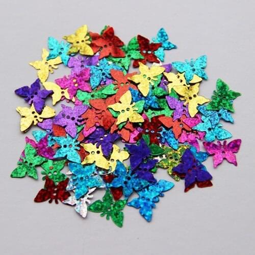 12*17mm diameter 1000pcs/lot assorted colors Butterfly Spangle Sequins Flat Sew Paillettes For costume accessorys,crafts