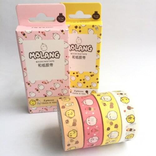 2 pcs/pack Creative Cute Rabbit Pet Washi Tape Adhesive Tape DIY Scrapbooking Sticker Label Craft Masking Tape Stationery
