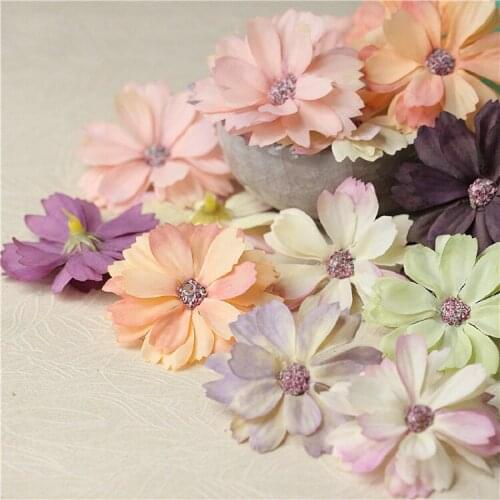 20Pcs 4.5*4.5cm colorful stereo simulation mini cherry blossom fake flower clothes tiara brooch simulation flower decal A1598