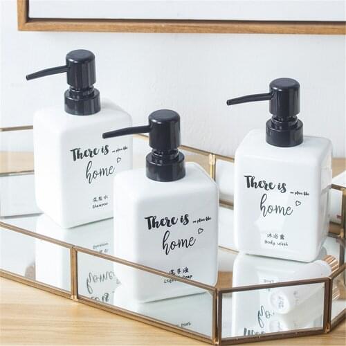 360ml Soap Dispenser Bathroom Body Wash Shampoo Bottle Liquid Soap Empty Storage Sub-bottle Home Hotel Bath Accessories