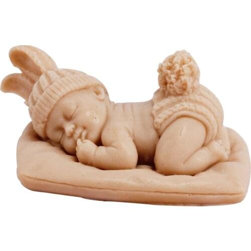 3D Sleeping Baby Silicone Mold Handmade Soap Mould Chocolate Cake Decoration Tool