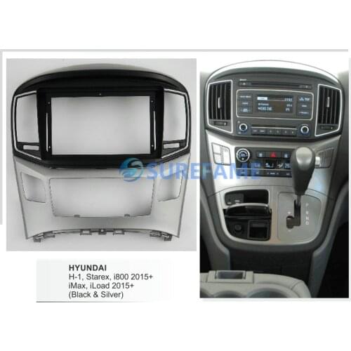 9 inch Car Fascia Radio Panel for HYUNDAI H1, H-1, Starex, i800, iLoad, iMax 2015+ Dash Kit Install Facia Console Bezel Adapter