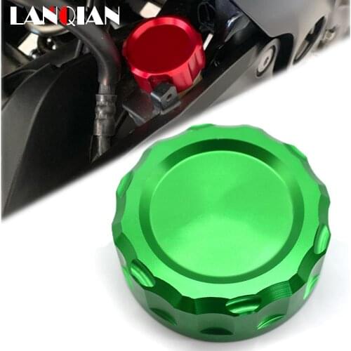 For Kawasaki Ninja ZX6R 2009 2010 2011 2012 2013 2014 Motorcycle CNC Aluminum Rear Brake Fluid Reservoir Cover Cap