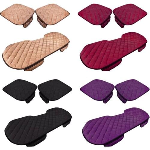 Car winter cushion plush cushion non-slip down feather warm car cushion three-piece car accessories