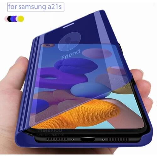 A21s Case For Samsung Galaxy a21s Smart mirror Flip Cover for Samsung galaxy a 21s 21 s 21a coque Case samsunga21s SM-A217 6.5