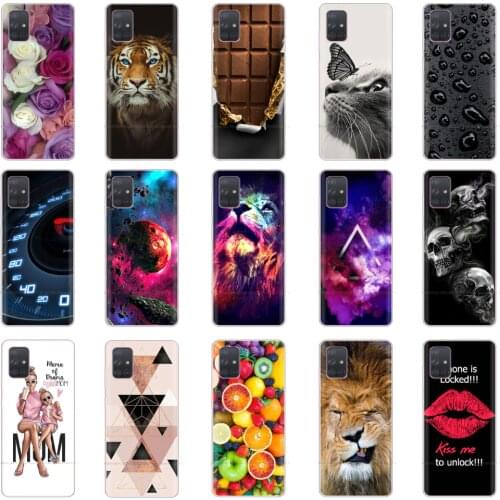 Painted Case Cover For Samsung Galaxy A71 A51 A 51 71 A50 A70 Soft TPU Silicone Bumper Back Cover Case Coque Fundas Shell Bag