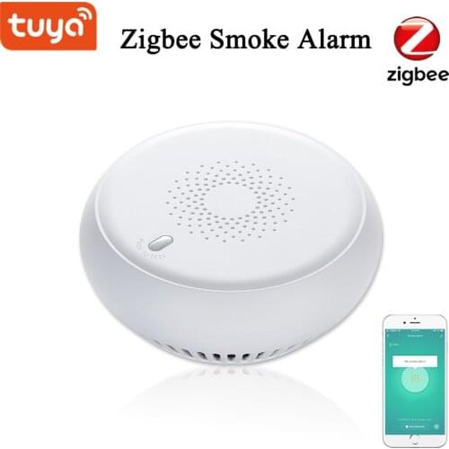 Tuya Smart Zigbee 3.0 Fire Alarm Smoke Detector Smart Home System 2.4GHz High Sensitivity Safety Prevention Smoke Sensor