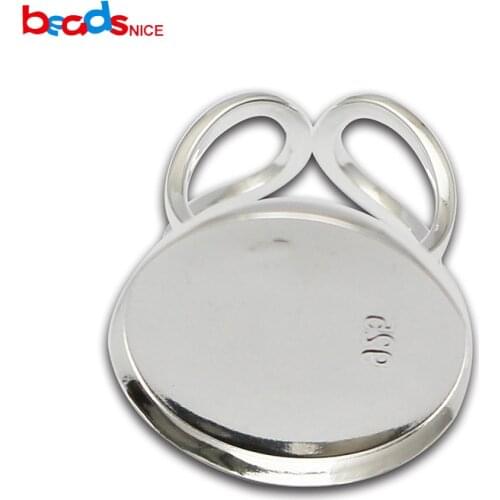 Beadsnice 925 Sterling Silver Ring Base fit 25mm Setting Rings Blanks for Personalize DIY Jewelry Making ID36560