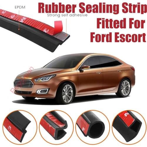 Door Seal Strip Kit Self Adhesive Window Engine Cover Soundproof Rubber Weather Draft Wind Noise Reduction Fit For Ford Escort