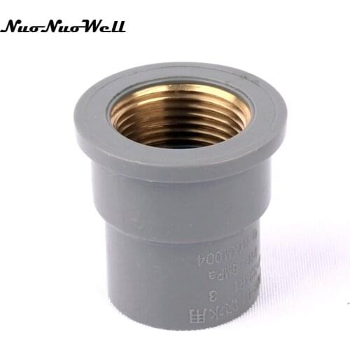 1pcs NuoNuoWell PVC 1"-32mm Hose Brass Female Connector for Garden Micro Drip Irrigation Watering Aquarium Water Tank Parts