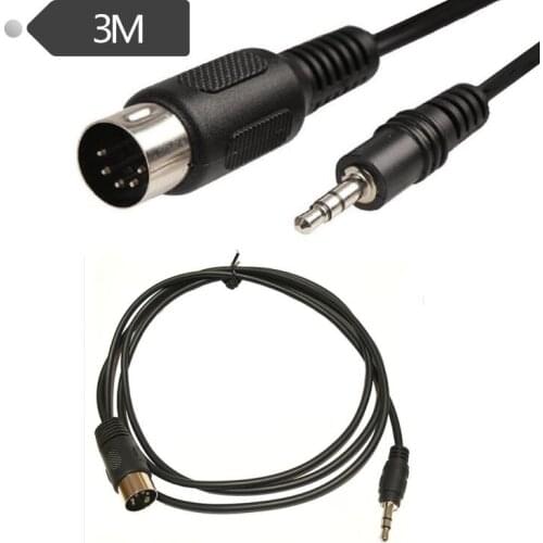 LBSC Din 5 Pin Din Audio Extension Line MIDI Male Plug To 3.5mm Male Stereo Jack Audio Extension Cable