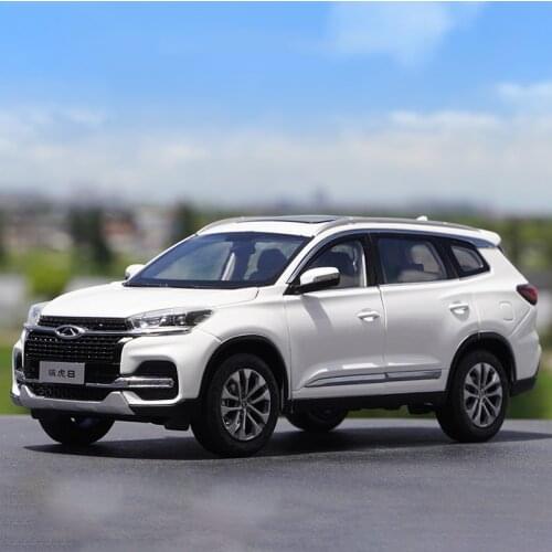 Diecast 1:18 Chery Tiggo 8 2020 Off-road Vehicle SUV Simulation Alloy Car Model Collection Souvenir Ornaments Display Toys Gift