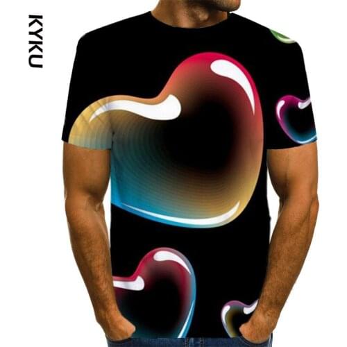 KYKU Fashion 3D Printed T Shirt Men Women New Short Sleeve Tshirt Men Harajuku Casual Tops Tees Streetwear Men Clothes